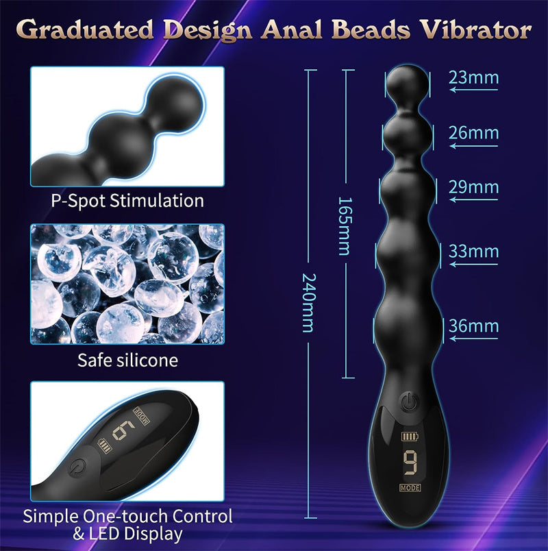 LCD Screen Anal Beads Vibrators